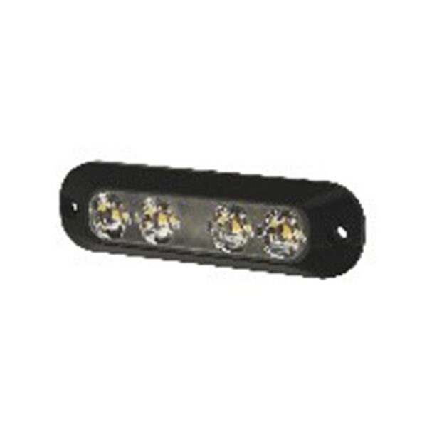 Strobe light, 4 LED directional, 2 Watt . Amber 10 Flash patterns