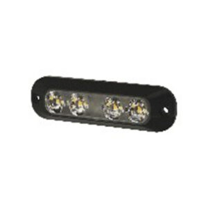 Strobe light, 4 LED 12 Watt directional, Amber 10 Flash patterns